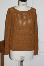 pull Gérard Darel - coton - ajouré - camel - 36-38 - TBE