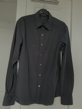 Chemise homme manches longues T M/L « Esprit » noire fine rayures grises