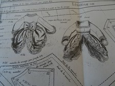 N°63 ANCIEN PATRON LA POUPEE MODELE 45 & 34CM  CORSAGE POUR JUPE RETROUSSEE 1870