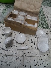 Lot deco table porte couteaux mini assiettes rond serviette petit bol porcelaine