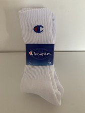 LOT DE 3 PAIRES DE CHAUSSETTES BLANCHES "CHAMPION" / TAILLE  43-46 / NEUVES