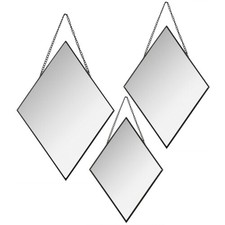 Atmosphera Miroir Mural Diamant 3er Set (Noir) - Acceptable