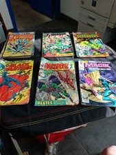 L?K Lot Of 6 Marvel Comics Black Panther Daredevil Magic Action Scene Avengers