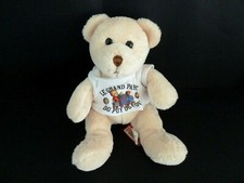 P9- DOUDOU PELUCHE OURS ECRU TEE SHIRT Le grand parc du puy du fou 21cm EXC ETAT