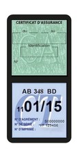 Porte vignette assurance double étui voiture sans marquage Stickers auto rétro