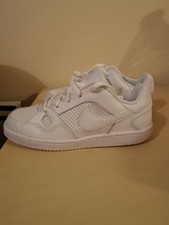 Nike Air Force fils de Force Baskets Blanc Taille 13.5