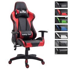Chaise de bureau GAMING fauteuil gamer siège style racing racer avec coussins