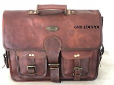 Sac Cuir Vintage Hommes Messager Épaule Cartable École Academy Étui Ordinateur