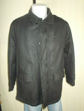 Vintage Veste parka simili cuir noir EDEN PARK RUGLINE L 52/54 doublure amovible