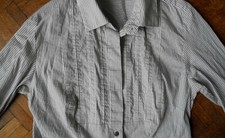 Chemisier 123 1.2.3 blanc rayé beige t 44