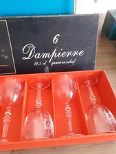 Coffret  6 VERRES A VIN BLANC EN CRISTAL D'ARQUES MODELE DAMPIERRE 