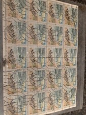 scott #1448-1451 used sheet of 20 blocks of 4 national parks centennial 