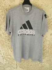 T-shirt ADIDAS EQUIPMENT vintage années 90 gris coton F 2 D 4 USA S