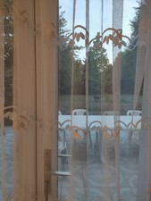 rideau voilage blanc Pour Porte-Fenêtre