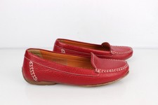 GEOX Ballerines mocassins cuir grainé rouge T 36 Très bon état