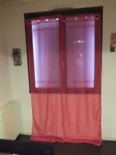 paire de rideaux rouge framboise 240 x 140