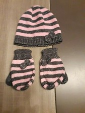 BONNET +  GANTS  FILLE    12 mois