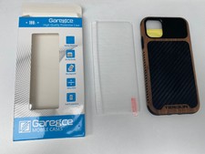 Etui iPhone 11 Pro Etui Hybride Bois Carbone Cuir 14EUR neuf protection écran