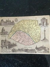  RARE carte PARIS cours élémentaires 1910 lemonnier et shrader 