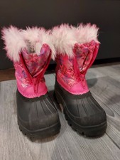 Botte de Neige Fille fushia et noir fermeture éclair Taille 24 ORCHESTRA 