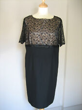 Robe Anne Weyburn habillée T:44 noire avec haut en dentelle