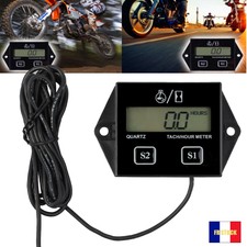 2/4 Course LCD RPM Tachymètre Compte-Tours Digital Bougie d'allumage IP65 Moto