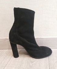 Bottines chaussettes HERMÈS DAIM NOIR POINTURE 38 / HERMÈS SHOES 38 / TALON 10cm