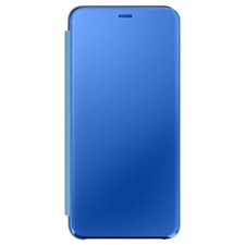 Housse Oppo Find X3 Lite Clapet translucide Miroir Support Vidéo bleu
