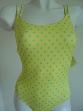 MAILLOT DE BAIN NEUF 1 PIECE JAUME IMPRIME POIS TURQUOISE TAILLE 36 