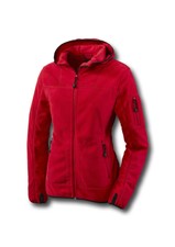 KORSAR Crossover Femmes Capuche Veste Polaire en Couleur Rouge Taille XS BIS 5XL