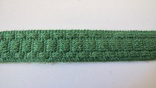 Galon d'ameublement tissé vert bouteille, viscose, 1 cm x 7 m