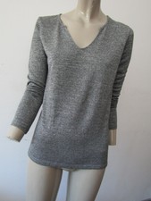"BERENICE" PULL FIN AVEC FILS ARGENT BRILLANTS T.S =36/38   V/ MESURES