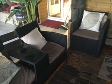 salon de jardin résine tressée intérieur et extérieur 