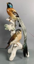 Karl ENS GROUPE SCULPTE en PORCELAINE de SAXE Couple Oiseaux modele 7624 Signe 