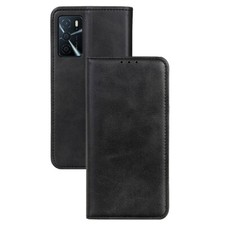 Etui portefeuille noir pour OPPO A16 A16S Housse fermeture magnétique