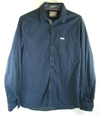 Guess Chemise Homme Manches Longues Bleu Décontracté Taille S