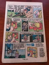 1975 VINTAGE 6.5X10 COMIC TOY PRINT AD KENNER CASSETTE MOVIE VIEWER FLINTSTONES