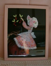 cadre sous-verre personnage romantique en tissu pour chambre d'enfant 