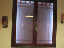 paire de rideaux rouge 120 x 60