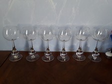 Rare Coffret de six verres à vin cristal baccarat modèle pavot de boris tabacoff