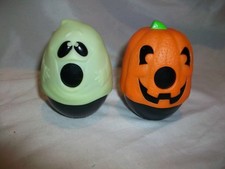 2 Plastic Halloween Hubba Bubba Gum Candy Dispensers Ghost Pumpkin Twist & Pour