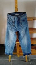 Jeans à pont, ACOTE, taille 0, occasion, cropped jeans et ourlet sans couture