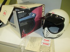 CASQUE HELMET BELL OFF ROAD MOTO 3 Blanc White Weiss SNELL 1975 6 7/8 SIZE 55
