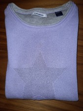 Okaidi Très joli pull en tricot fin col rond lilas - Très bon état 