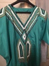 Robe de maison , robe d hotesse , abaya d interieur , brodee perles CAFTAN