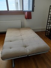 Lit Japonais en hauteur - 140x200 - Très bon état - Marron 