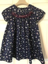 Jasper Conran Filles Âge 18-24 mois bleu marine robe imprimée