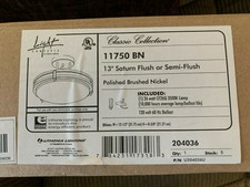 Lithonia Lighting Saturn 1-Light Brushed Nickel Semi-Flush/Flush Mount 