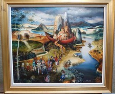 Isabelle Planté " Paysage onirique  " (50x61) huile sur toile encadrée 