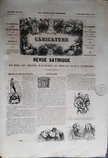 La caricature revue satirique après 1842 avec petites caricatures et vignettes